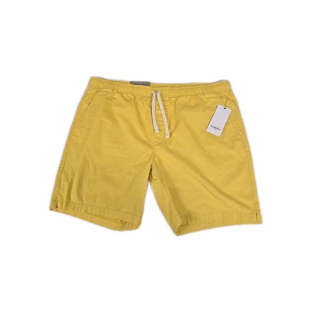 Goodfellow & Co Mens Everyday Shorts Yellow Size L Cotton 7 Inch Inseam NEW